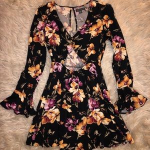 Black floral dress